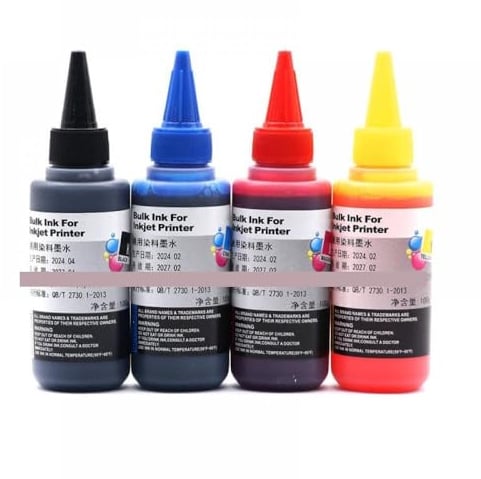 YGUWZ Universal Dye Ink Kit 100ml 4 Farbe 5 Farbe 6 Farbkompatibel Kompatibel mit Deskjet Inkjet -Drucker -Tank -Patronen Multi -Geräte Verwendung(4color-CMYK)