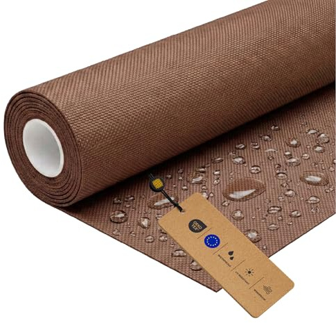 LOMIQ Polyesterstoff Wasserdicht, 100x150 cm, Braun, 366 g/m2, Meterware Stoff Outdoor, Reißfest & Pflegeleicht, Material für Markisenstoff, Segeltuch, Gartenmöbel, Zelte, Rucksäcke, Tierbetten