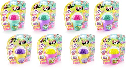 Canal Toys So Slime – Slime Flower 1 Pot – Pâte Parfumée avec Fleur Colorante À Mélanger – Décorations + Charm – 4 Styles À Collectionner, Modèle Aléatoire – Loisirs Créatifs Enfant dès 6 Ans -SSC417