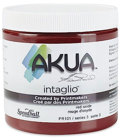 Akua Intaglio Water-Based Ink, 8-Ounce Jar, Red Oxide