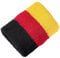 Schweißband Nations - Germany für die Olympischen Spiele - Deutschland Fanartikel in Deutschlandfarben, Wristband für das Handgelenk, Schweißarmband für den Sport/Fußball Training