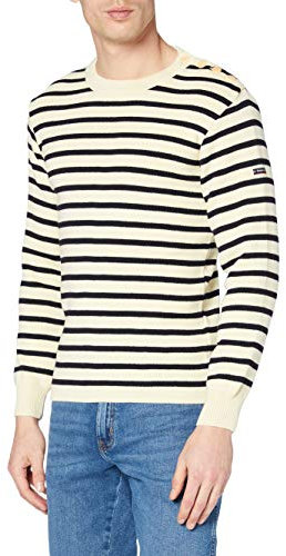 Armor Lux Herren Pullover Pull Marin Rayé Foue, Blau (Nature/Rich Navy Bi7), 4