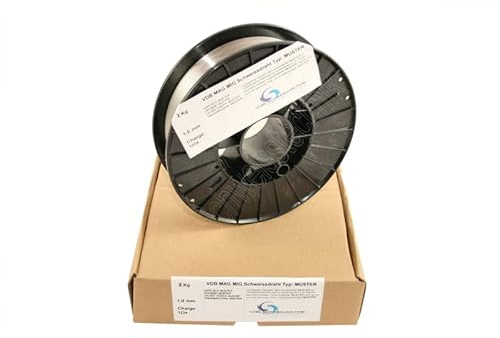 Schweißdraht MIG Aluminium ALSI-5-1,0 mm Spule - D200-3.3548 - 2,0 Kg | Alu Schweißzusatz ER 4043 Drahtelektrode auf Rolle