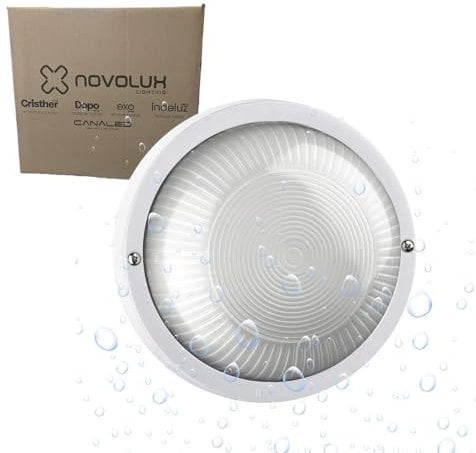 Dopo Far – Wandleuchte außenleuchte rund (ø18,5 cm) - kellerlampe e27 - IP44 12W - außenleuchte decke - Deckenleuchte für den Außenbereich robust und langlebig für drinnen und draußen