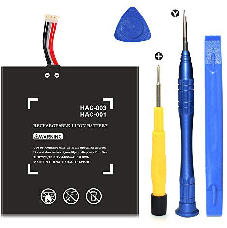 TQTHL pour Batterie de Remplacement HAC-003 Compatible avec la Console de Jeu Nintendo Switch 2017 Batterie de Mise à Niveau Interne HAC-001 avec kit de réparation...