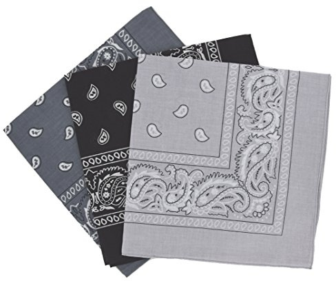 Set 3 bandanas paisley damen und herren 57x57cm