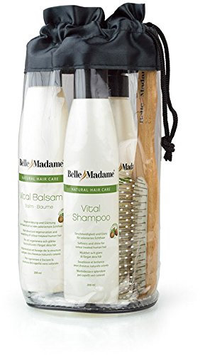 Komplett - Pflegeset Dening Belle Madame humanhair Vital Set inkl. Bürste - für Echthaarperücken, Haarverlängerungen, Wig, Perücke, Toupets, Bondings, Extensions