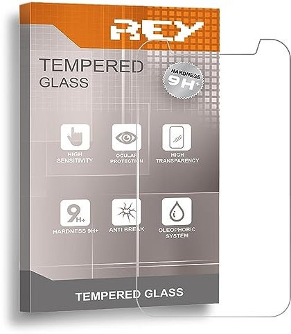REY 2X Protector de Pantalla para Universal 7, Medida 17,9 x 10cm, Cristal Vidrio Templado Premium, Tablet, ¡¡¡ Medir Antes de Comprar !!!