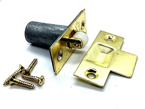 1 x Adjustable Roller Ball Door Spring Catch Lock Nylon Internal Latch Brass