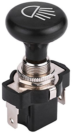 Keenso Golfwagen Scheinwerferschalter, 12V Golfwagen Licht Scheinwerfer Push-Pull-Schalter Universal für Golfwagen, Clubwagen, Ezgo