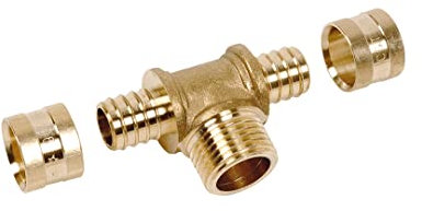 Il Té per scorrimento Ø16 M1/2 (15/21) il set di 10