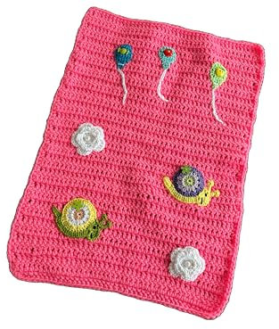 Große Puppenwagendecke schöne Applikationen, Krabbeldecke Spieldecke