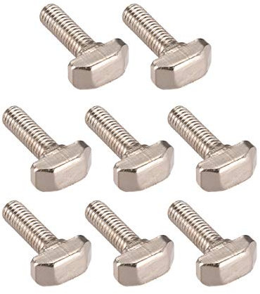 sourcing map 8Stk M6 Faden 20mm T Schlitz Drop in Stud Schiebe Schraube Karbon Stahl 30 Serie DE de