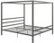DHP Modern Canopy Gunmetal Gray Metal Bed Superking