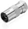 conecto Adapter F-Stecker auf IEC-Koax-Buchse, Antennen-Adapter zwischen F-Stecker für Sat-Kabel und IEC-Stecker für BK und DVB-T