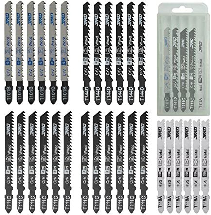 JMD 30 Pezzi T118A T101B T144D T111C Lame per Seghetto Alternativo per Legno Metallo Compatibile con Bosch DeWalt Makita ecc