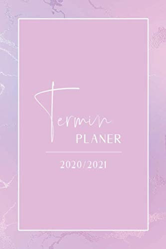 Terminplaner 2020/2021: Kalender 18 Monate • Jul. 2020 bis Dez. 2021 Planer, Wochenkalender • 1 Woche auf 2 Seiten • Perfekt zum Mitnehmen • Rosa Marmor Desgin