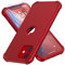ORETECH für iPhone 12 Hülle Silikon, mit 2 Stück Schutzfolie, 360 Grad Ganzkörper Stoßfest Kratzfest Anti-Fingerabdruck Silikon Handyhülle für iPhone 12/12 Pro 6,1 Zoll, Rot