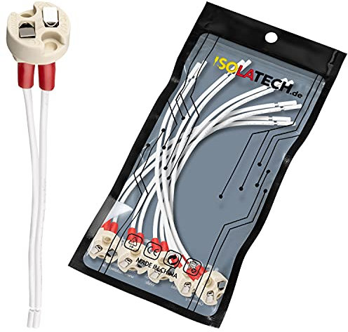 ISOLATECH 5Stk Universal Keramikfassung für MR16 MR11 GU5.3 G4 Sockel LED Energiesparlampen (max.250V/2A) Leuchtmittel Home Installation Einbau Decke Halterung Küche Badezimmer hitzebeständig