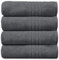 GC GAVENO CAVAILIA 450 GSM Hand Jumbo Sheet, 100% Egyptian Cotton, Charcoal, Pack of 4 Bath Towel