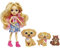 Enchantimals City Tails Gerika Golden Retriever Familie - Puppe mit 3 Tierfiguren, abnehmbarem Rock und Schuhen, fördert fantasievolles Spielen, für Kinder ab 4 Jahren, HHB85