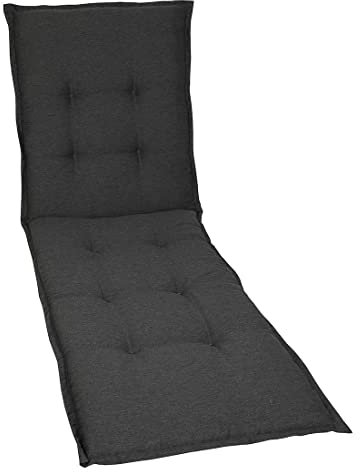 OUTLIV. Gartenliegenauflage aus Polyester, 190 cm x 60 cm x 7 cm, Anthrazit, Auflage für Ihre Gartenliege