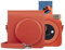 MUZIRI KINOKOO SQ1 Tasche aus PU-Leder – Schutzhülle kompatibel für Fuji Instax SQ1 Square Sofortbildkamera – mit Schultergurt – Orange