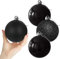 Schwarze 10,2 cm große Weihnachtskugeln – Weihnachtsbaumschmuck Ornamente bruchsichere hängende Kugeln für Weihnachtsbaum Urlaub Kranz Girlande Dekor Set mit 4 Stück