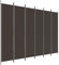 vidaXL Paravent 6-TLG. Raumtrenner Raumteiler Trennwand Umkleide Sichtschutz Spanische Wand Wohnzimmer Schlafzimmer Braun 300x220cm Stoff