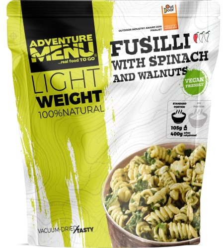 Fusilli se špenátem a vlašskými ořechy