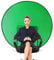 Telón de Fondo Redondo de Pantalla Verde de 142cm, Fondo de Silla de Pantalla Verde Portátil para Video Chats, Juego de Videoconferencia de una Sola a, Tamaño L