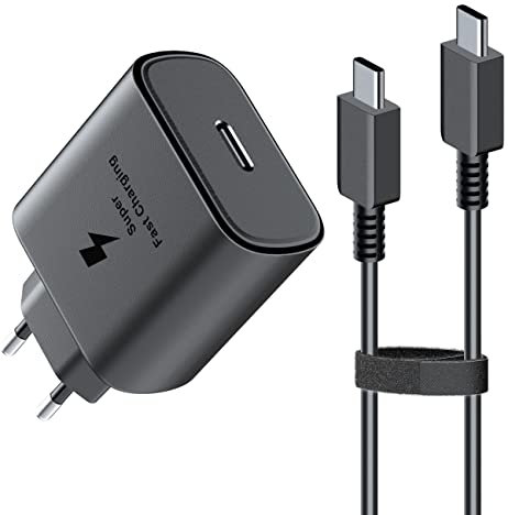 Newding 45W USB C Ladegerät für Samsung Galaxy S25 S24 S23 Ultra, Superschnellladen 2.0 Netzteil mit 1,5M Kabel, 45W Schnellladegerät für Tab S9 S8, Ersatz für EP-T4510 Netzstecker
