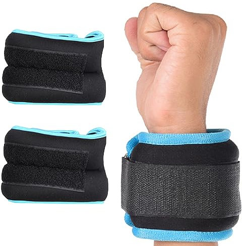 SUQ - Poids de cheville et de poignet, poids de poignet pour femmes et hommes, 1kg par paire, pour l'exercice physique, le jog0ging et l'aérobic, poids de bras pour la marche, l'escalade
