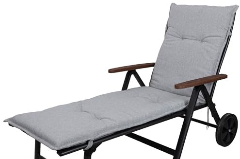 Auflage Rollliege Naxos 50148-720 hellgrau meliert 190x60x6 cm Sun Garden