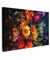 MuchoWow© Leinwand Bilder Groß 120x80 cm XXL Wanddeko Wohnzimmer Aesthetic Room Decor Deko Zimmer Wandbilder Modern Bild auf Leinwand Bunt - Blumen - Farbenfroh - Schwarz