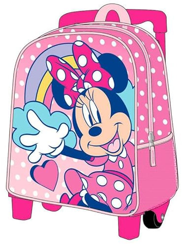 Zaino per bambini Trolley Scuola di Minnie Mouse - Colore Rosa - 25 x 10 x 29 cm - Realizzato in Poliestere - Con Chiusura a Cerniera - Stampa Minnie - Prodotto originale Progettato in Spagna, Rosa,