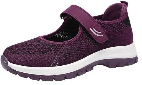 Dinglong Scarpe Calcetto Scarpe da Donna Scarpe Casual Etniche Scarpe Casual con Suola Morbida con Tacco Piatto Traspirante Vuoto Scarpe Calcetto