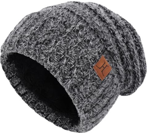 ZASFOU Damen Winter Mütze Beanie mit Fleecefutter Warme Kunst Nerz Samt Wintermütze Thermo Strickmütze Mützen für Frauen Geschenk