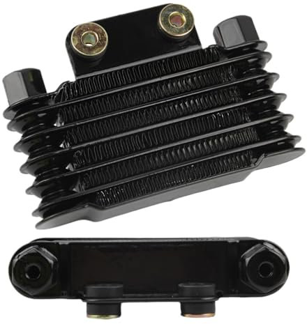 Radiador de enfriamiento de aceite for motocicleta Dirt Pit Bike, color negro, compatible con motor de 125 cc a 250 cc, universal, de 6 filas(Black M8)