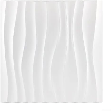 Panel de pared de PVC impermeable para techo de cuarto de baño, 30 x 30 cm, ignífugo y (blanco)