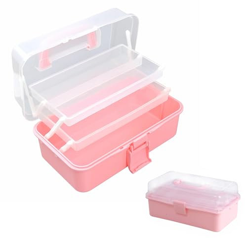 3 scaffali multiuso per riporre oggetti, per riporre oggetti di piccole dimensioni, 27 x 16 x 13 cm, colore: rosa