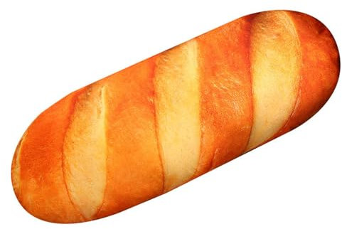 3D Simulation Brot Kissen, Weich Plüsch Kissen Brotform Kissen, Weiches 3D Butterbrot-Kissen Wurfs, für Kinder Fotografie Requisiten Hintergrund, Baguette Sofa Rückenkissen, Hausdekoration (20 cm,A)