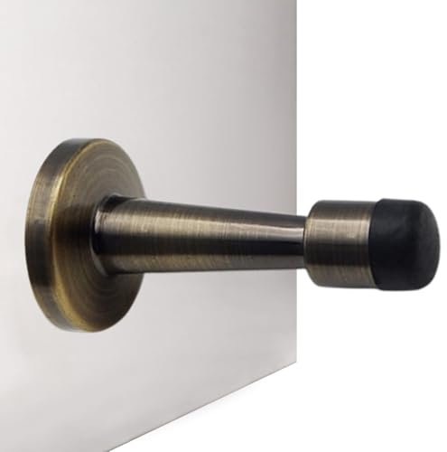Parthan Door Stopper – Antique Brass Door Stopper with Non‑Slip Rubber Base,Zinc Alloy Door Stoppers for skirtings,Wall & Floor Protector (1 PCS)