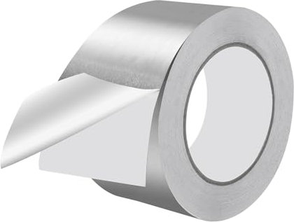 Supaway 1 Rouleau de Ruban Aluminium 75 mm x 50 m Ruban Adhésif Alu Autocollant Argenté Résistant à la Chaleur pour Isolation de Tuyaux et Climatisation