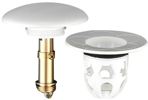 Alipis Drenaje Superior de cerámica desbloqueador Grifo Lavabo de baño Universal reflujo colador de desague tapón Lavabo escurridor Tipo Prensa tapón de Drenaje para Fregadero AbS