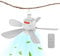 Pomberi Tent Ceiling Fan for Camping | Outdoor Patio Fan with Light and Remote Control - Adjustable Speed, Rechargeable Cooling Device for Pergola RV