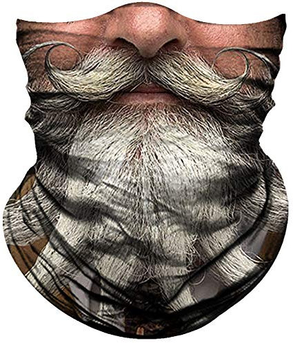Gesichtsdekoration Männer Mit Weißem Bart Sturmhaube Winddichter Halswärmer Luxuriös Gesichtsschutz Für Yoga Motorrad Wandern