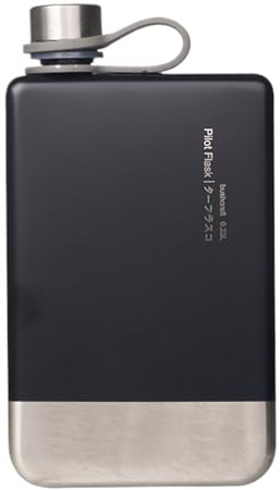 Hogvinnatil Bouteille d'eau plate pour voyage, surfaces en acier inoxydable, toit fuite, bouteille d'eau compacte, gourde polyvalente en acier inoxydable pour camping, voyages en plein air, sac à dos