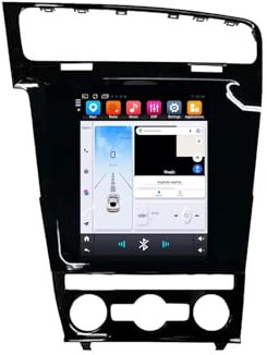 Android 13 Double DIN Bluetooth Radio de coche 9.7 Pantalla táctil para Volkswagen Golf 7 2013-2019 con Cámara Trasera/Navegación GPS/WiFi/FM AM RDS/Mandos Volante/Cooling fan/Reproductor Multimedia(