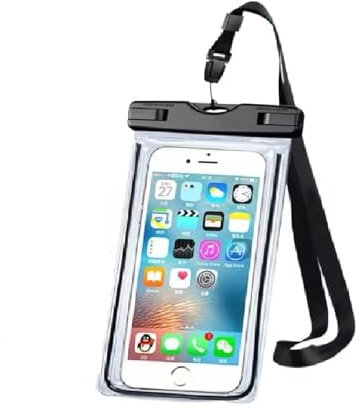 KK KENIK Waterproof Phone Pouch,for Swimming, Underwater Case for iPhone 16Pro Max 15 14 13 Pro Max 12,Galaxy S25 S23 A26 up to 7.2 IPX8 Waterproof Phone Cover with Lanyard Case Black